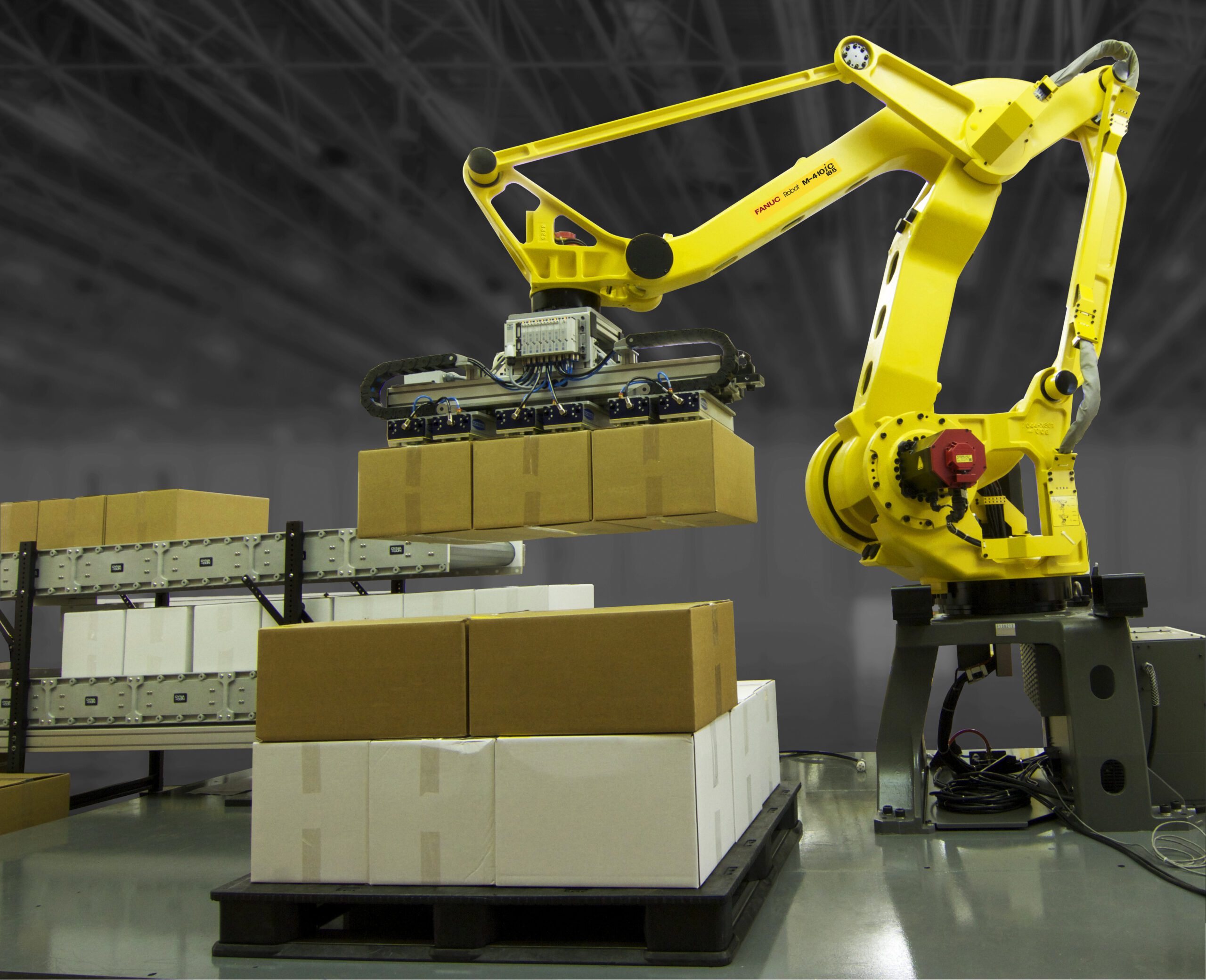 M-20iDCandy Jar Case Packing FANUC M-410iC palletizing boxes